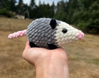 Crochet Opossum Plush Stuffed Amigurumi Toy