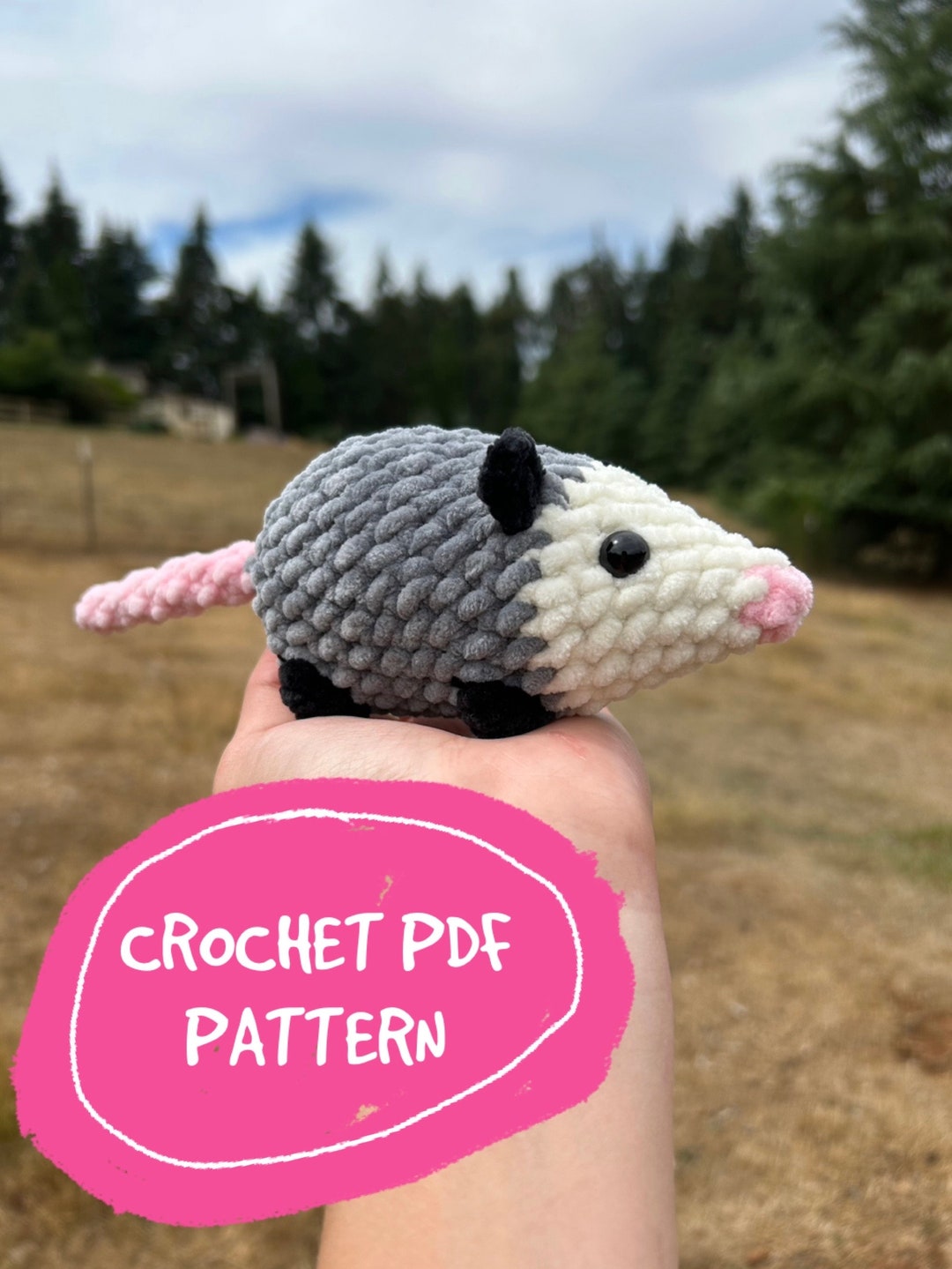 No-sew Opossum Crochet Pattern - Etsy
