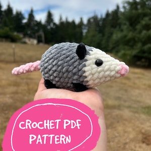 No-Sew Opossum Crochet Pattern