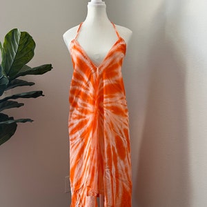 Tie Dye Maxi Dress: Boho Backless Sundress