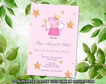 Peppa Pig Birthday Invitation, Peppa Pig Invitation, Printable ...