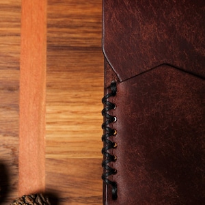 Slim minimalist card holder wallet, front pocket wallet, high quality full-grain Italian leather, veg-tanned, handmade and hand stitched image 13