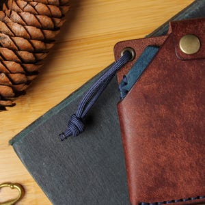 Minimalist leather wallet, front pocket wallet carry, high quality full-grain Italian leather, vegetable-tanned, personalizable, handcrafted image 12