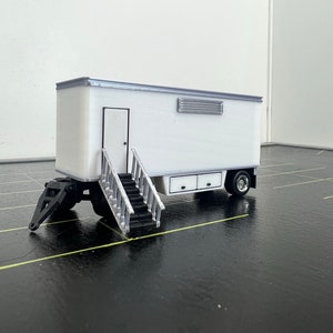 Ho Scale PUP Trailer Office/Generator for model trains carnival.