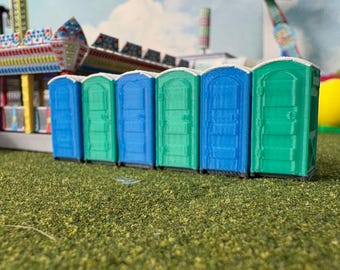 Porta Potty op schaal HO voor modeltreinen en diorama's, set van 2