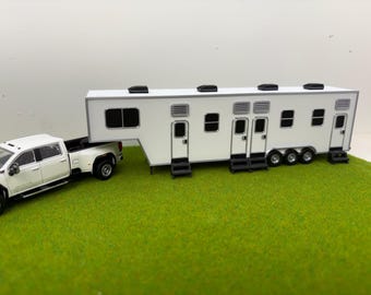 Kit voor aanhangwagen met 5e wiel (bunkhouse) in kleur. 1/64 Wonen op de werf of van de oogstploeg!