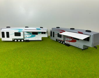 5e wiel camperkit op schaal (HO) in kleur. 1/87