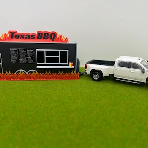 1/64 Food Trailer for Model Layouts and Dioramas Texas BBQ