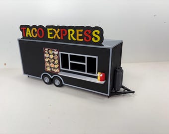1/48 Food Trailer voor modellay-outs en diorama's Taco Express