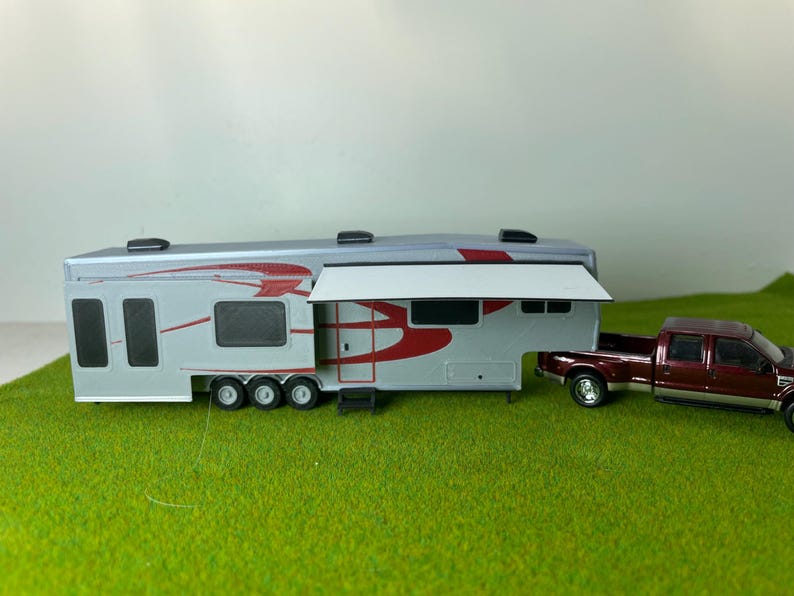 Ho Rv Model HO Scale 5th Wheel Camper Trailer Kit in Color. 1/87 - Etsy