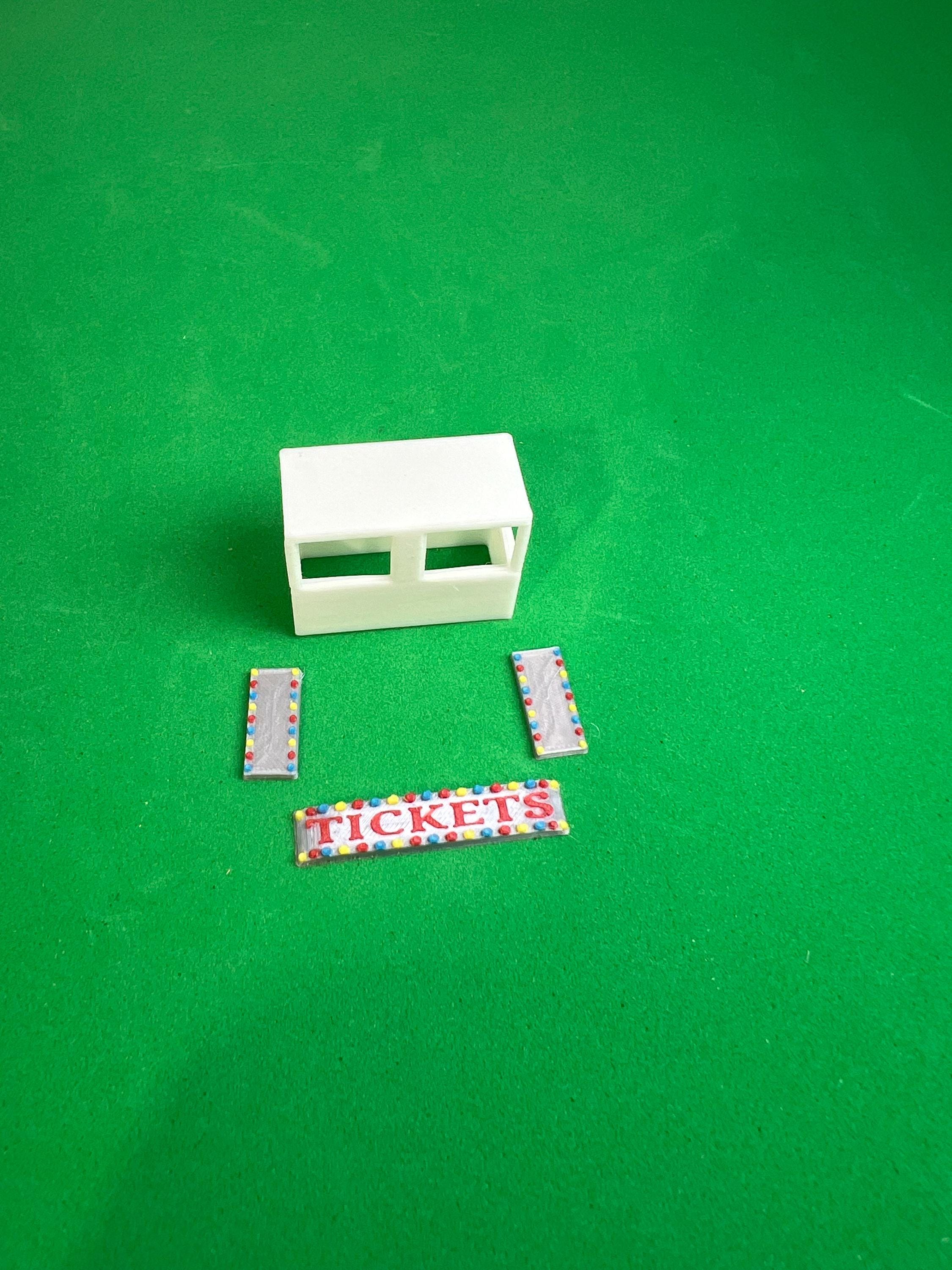 Model Train Controlbooth HO Scale -ticket Booth for Model Train Layouts and Carnival Dioramas 1: ...