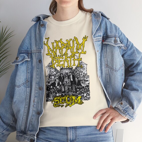 Napalm Death - Scum | Band Album T-shirt Metal Rock Music Sizes S