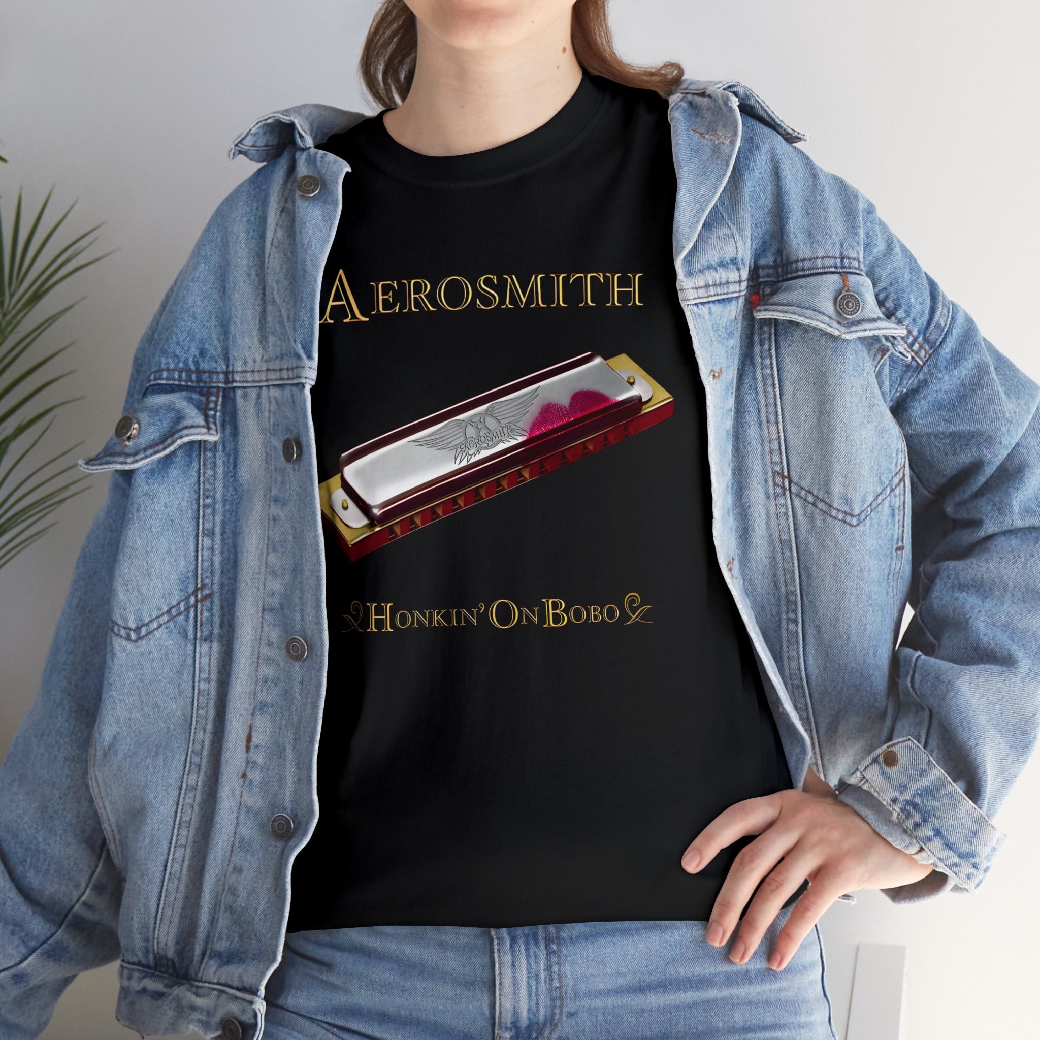 Aerosmith - Honkin on Bobo | Band Album T-shirt Metal Rock Music 