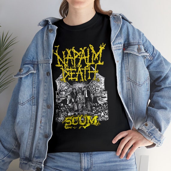 Napalm Death - Scum | Band Album T-shirt Metal Rock Music Sizes S