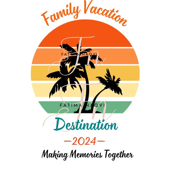 Family Vacation PNG Digital File- Customizable