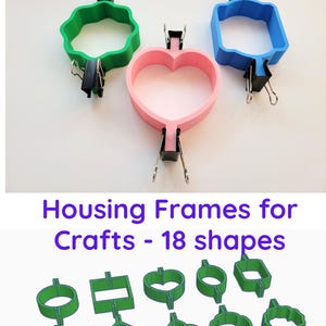 Easy Release Mold Housing Frame | Reusable 3D Printed for Crafts | 18 Shapes | Pottery & Resin Tool