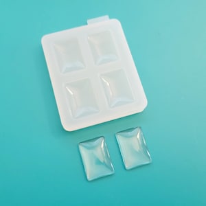 Rectangular Cabochon Dome 18x25mm Silicone Mold – 4 Cavities