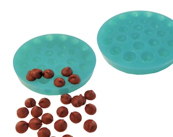 Chocolate Chips Silicone Mold: 50-Cavity for Wax Melts, Soap, Resin
