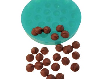 Chocolate Chips Silicone Mold: 25-Cavity Wax Melt, Soap & Resin Crafts