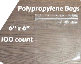 Crystal Clear Polypropylene Freshie Bags 6"x6" - 100 Count