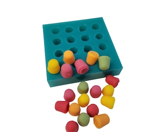 Gumdrop Silicone Mold: 16 Cavity Wax Melt, Soap, Resin Craft