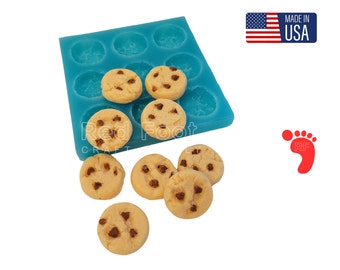 Mini Chocolate Chip Cookie Silicone Mold 9 cavities | Wax Melt Mold | Soap Mold | Resin Mold | Handmade