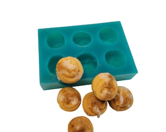 Mini Cinnamon Roll Silicone Mold with 6 cavities | Wax Melt Mold | Soap Mold | Resin Mold | Handmade