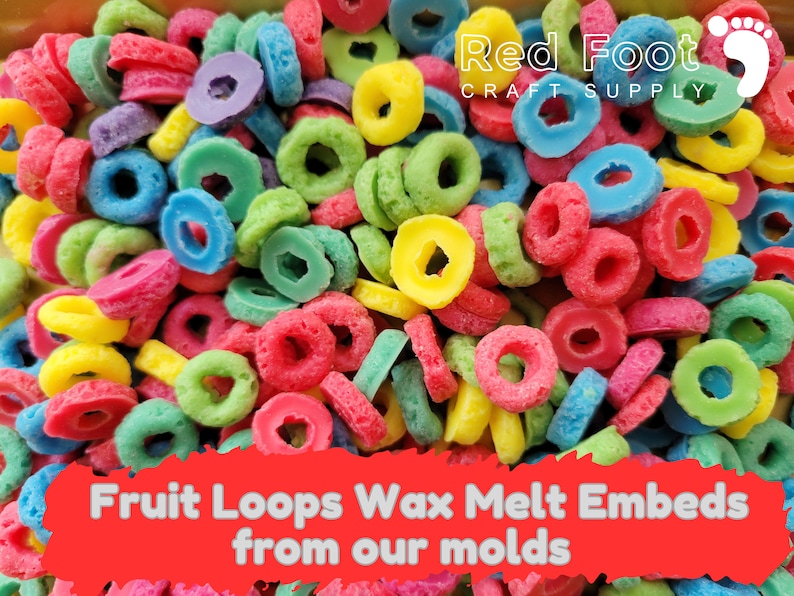 Fruit Loop Silicone Mold 96 Cavities Wax Melt Mold Soap Mold Resin Mold