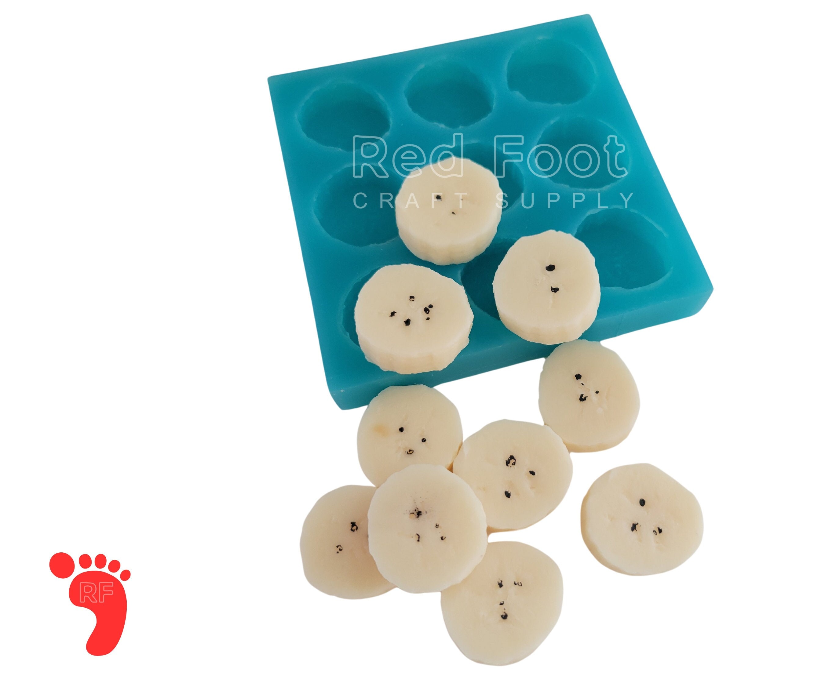 Banana Slices Silicone Mold 9 cavities | Wax Melt Mold | Soap Mold | Resin Mold | Handmade
