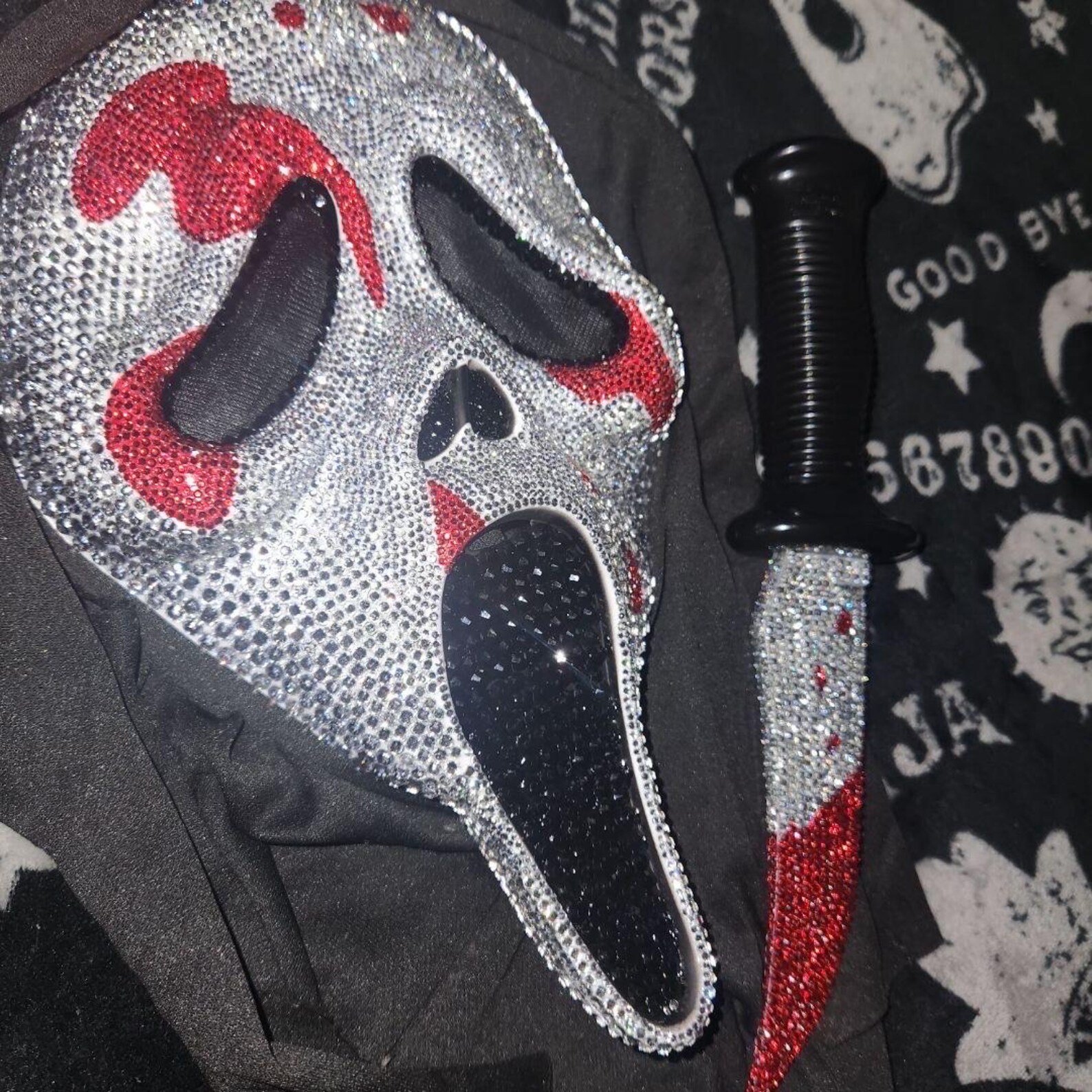 Custom Bling Ghostface Mask and Knife Etsy
