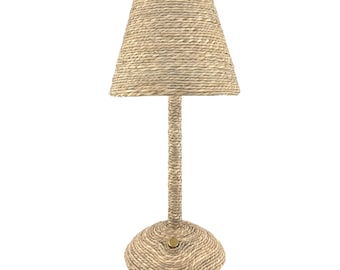 Pantalla de lámpara Seagrass / Pantalla cónica tejida natural para lámparas inalámbricas / Compatible con Zafferano Poldina / Coastal & Organic Luxe