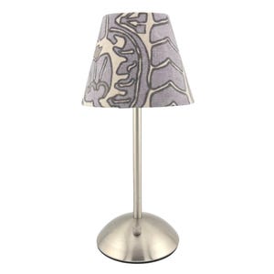 Handmade Scalamandré Linen Lamp Shade: Botanical Print for Cordless Lamps
