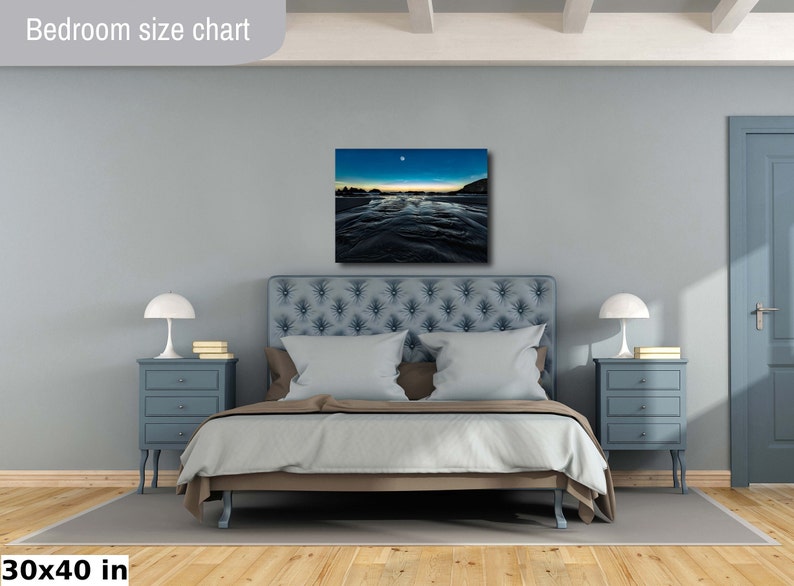 Sunrise Moon Shot & Seal Rock Beach Wall ART, Metal, Acrylic, Oregon