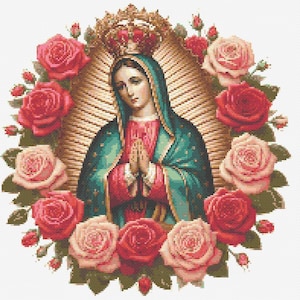 Virgin Of Guadalupe Cross Stitch Pattern PDF Digital Download