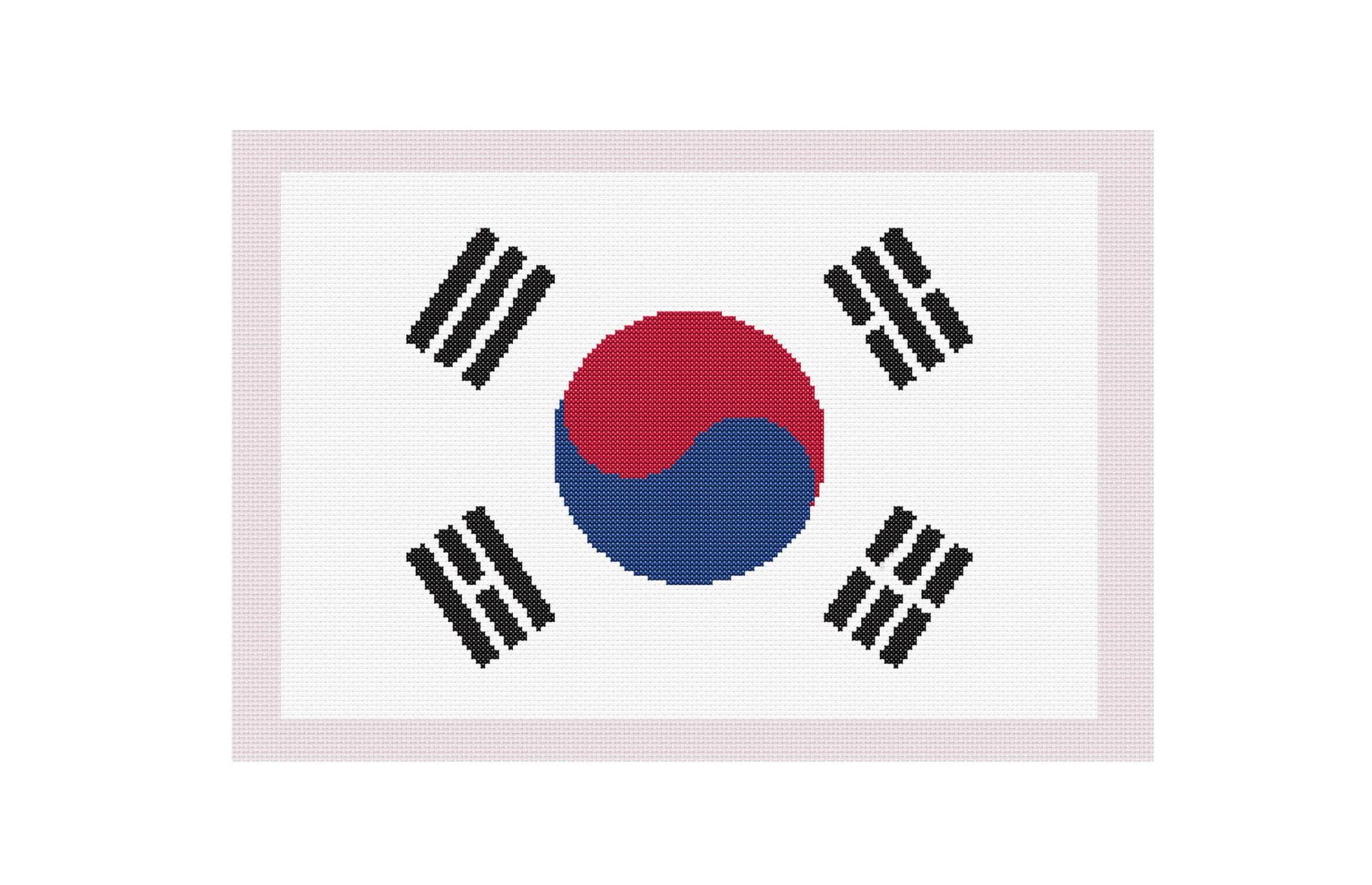 バッジ　韓国　国旗　KOREA ピンバッジ 韓国 の 国旗 デラックス薄型キャッチ付き ピンズ