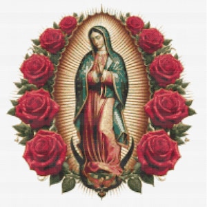 Patrón Punto de Cruz Virgen de Guadalupe descarga PDF