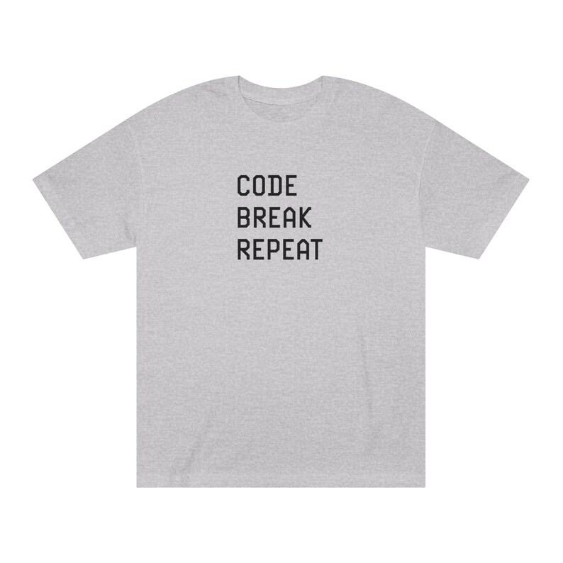 Kodbrytning Repetera T-shirt - Kodning Webbutvecklare T-shirt - American Apparel Casual Unisex Klassisk T-shirt bild 4