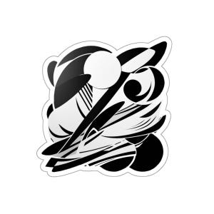 Gestanste sticker met visueel geluid