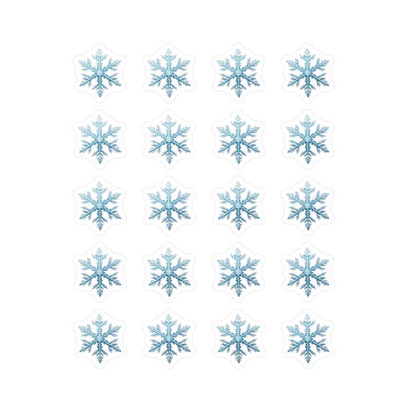 Snowflake Sitcker Snowflake Sticker Sheet - Etsy