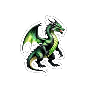 Green Dragon - Vinyl Sticker for Laptops, Journals, Planners, Stationary, and Water Bottles