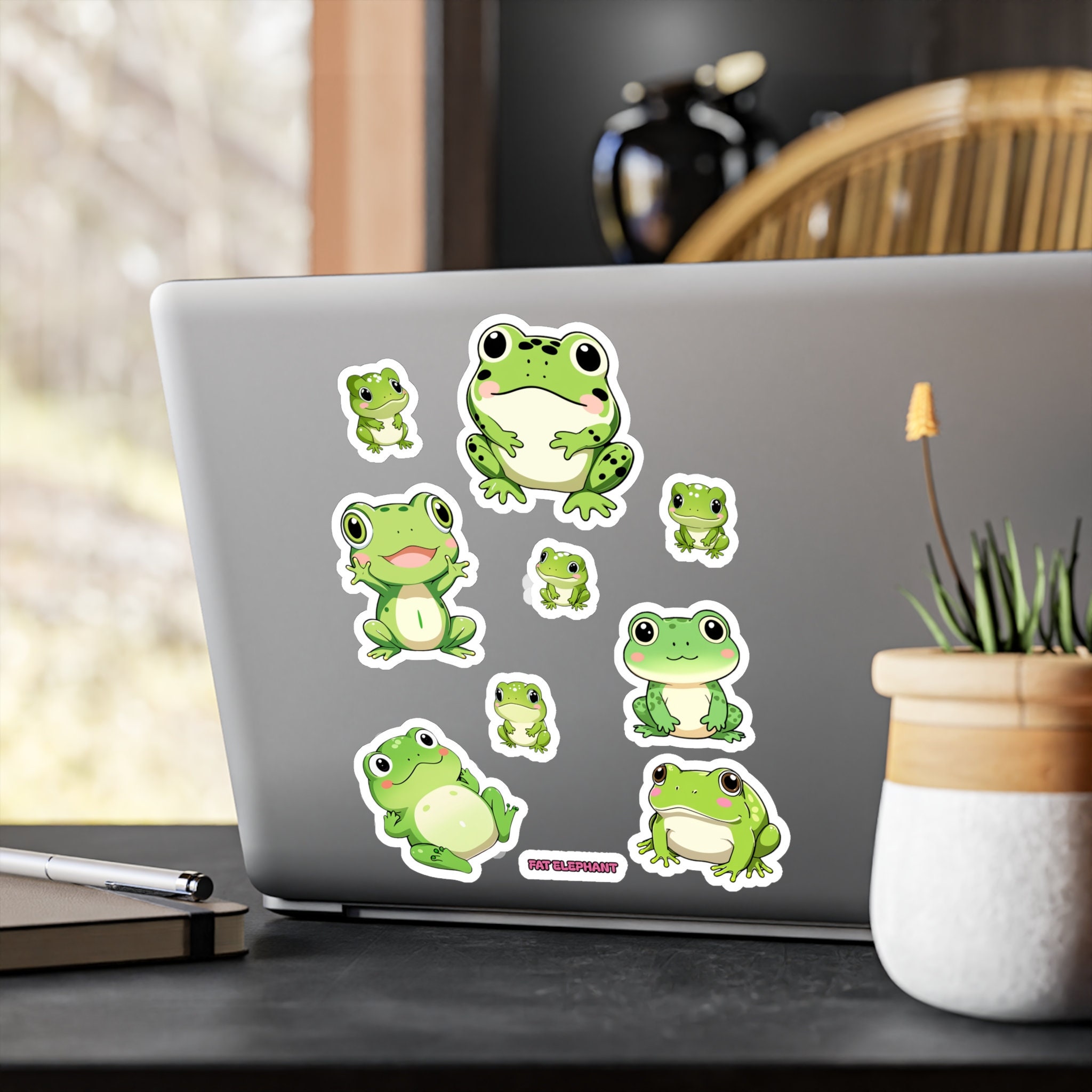 Cute Frog Vinyl Sticker Sheet, Kawaii Anime Chibi Frogs, Perfect for ...