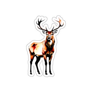 Buck acquerello - Adesivo in vinile per laptop, riviste, pianificatori, cancelleria
