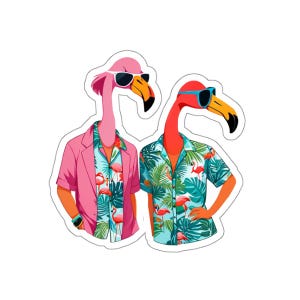 Gestanste sticker Flamingbros strandkammen