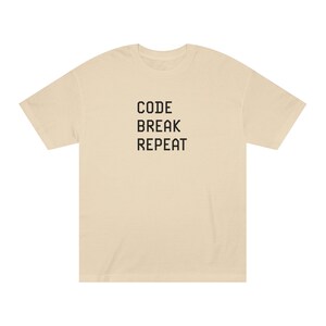 Kodbrytning Repetera T-shirt - Kodning Webbutvecklare T-shirt - American Apparel Casual Unisex Klassisk T-shirt bild 5