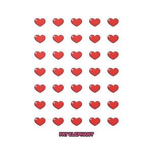 Kawaii Hearts Vinyl Decal Sticker Sheet - Adorable Valentine&#39;s Day Designs - Chibi Anime Cute - Perfect for Cards, Gifts and Daily Planners