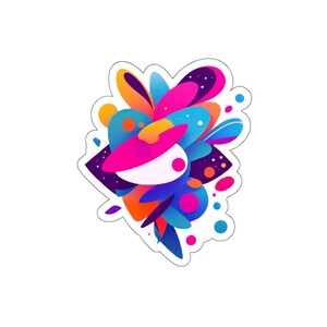 Geïnspireerde abstracte gestanste sticker