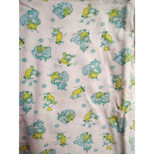 Manta vintage Carter's Clown Bear para bebé, color amarillo y azul, unisex, 91 x 91 cm, algodón