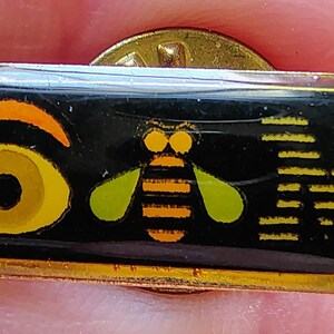 Vintage IBM Eye Bee M Logo Emalia Pin Paul Rand Computer Technology