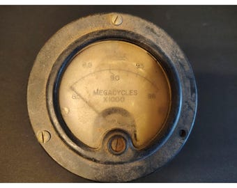 Manometro per la pressione dell'olio Megacycles d'epoca, Steampunk, NON testato