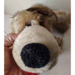 Vintage Scroungy Tan Dog Plush, American Greetings, with Collar Tag 1980&#39;s READ